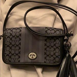 Black coach cross body purse
